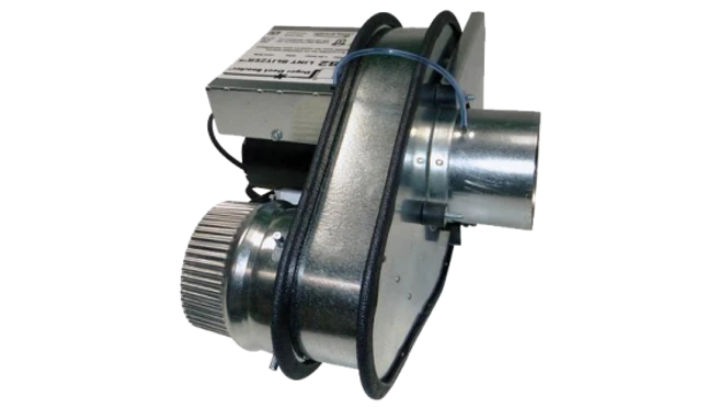 Technician removing a dryer vent air duct.