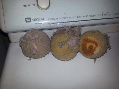 Trio of tennis balls