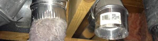 Dryer Vent hanging from attic rafters